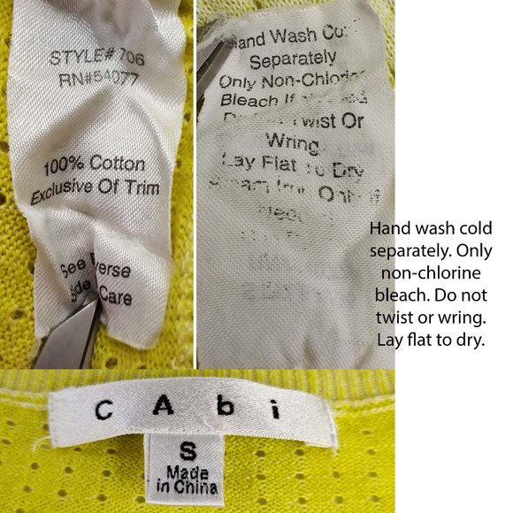 CABI Cardigan Sweater Daffodil Yellow Small - Picture 8 of 11